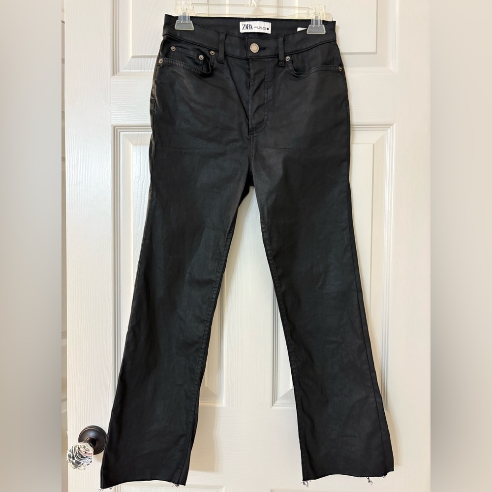 Zara Women's Black Dreed Flare Jean